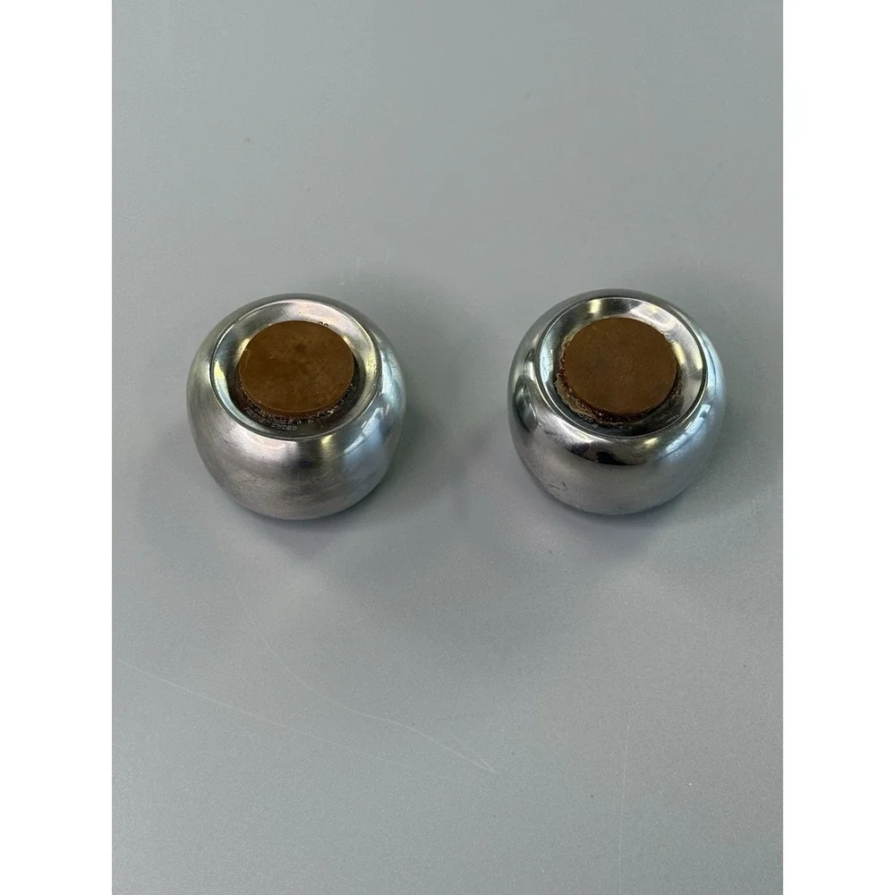 Vintage Georg Jensen Salt Pepper Shakers Stainless Mid Century Modern Denmark